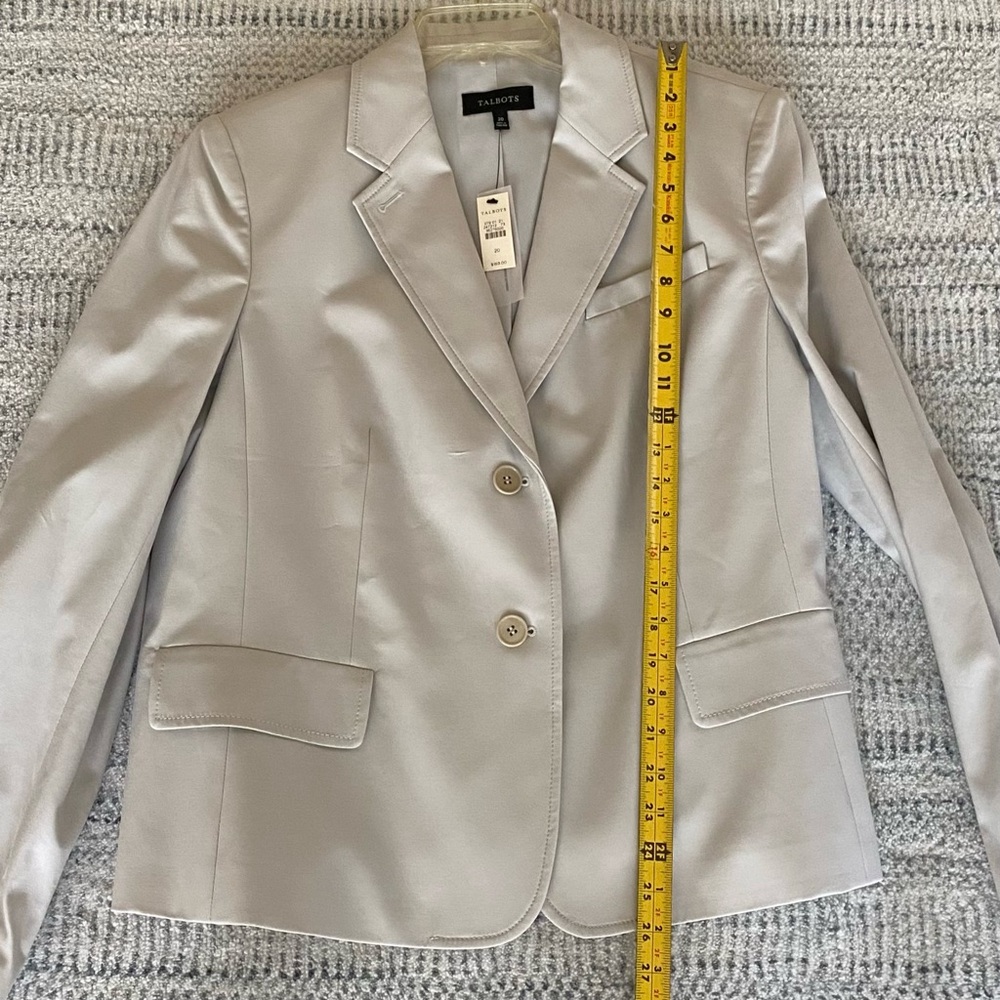 NWT Talbot's Spring Light Gray Grace Fit Blazer, 20 - Picture 7 of 8
